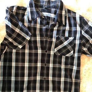 Men's Plaid Oakley Button Down Shirt Size L
